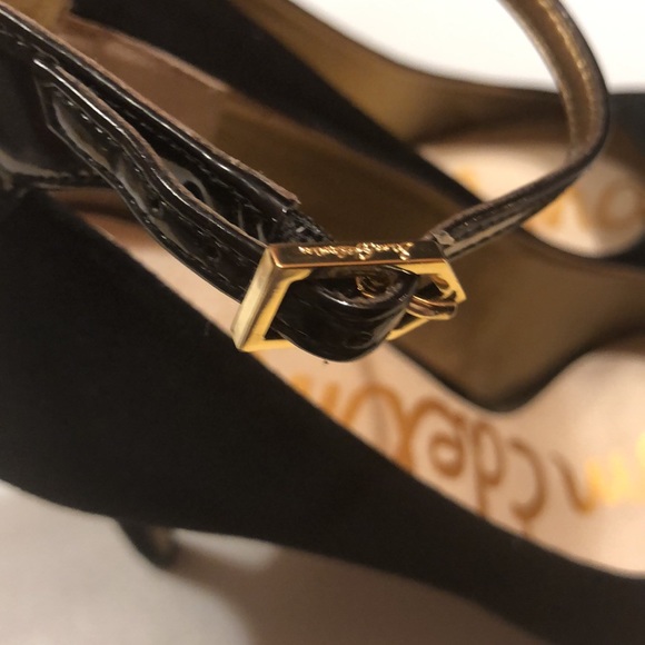 Sam Edelman BlackSuede/Patent Heels - Picture 2 of 15